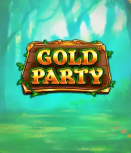 Enter the magical forest of the Gold Party game by Pragmatic Play, featuring a charming wooden sign adorned with golden letters. The backdrop of misty green forest adding a mystical touch to the overall ambiance. Ideal for fans of magical and nature-inspired games, offering a captivating adventure. 